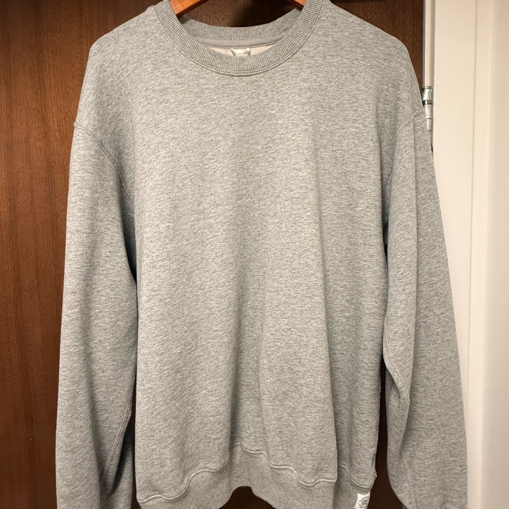 Reigning Champ Gray Men's Sweater Oversized Made in Canada